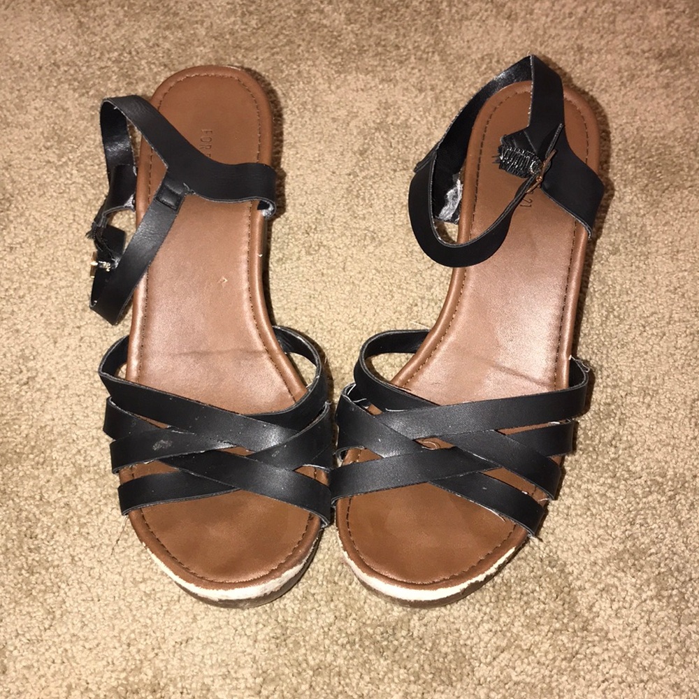Forver 21 Black Strappy Sandal